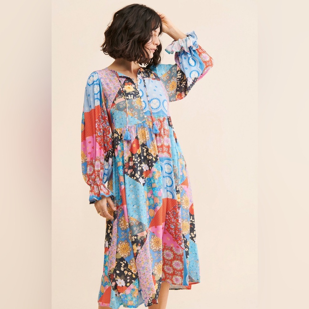 Spell Cha Cha Boho Midi Dress Sz L